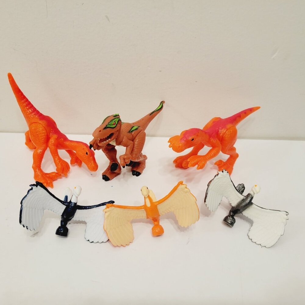 6 Fisher Price Imaginext Shreds Raptor Dinosaur Action Figures